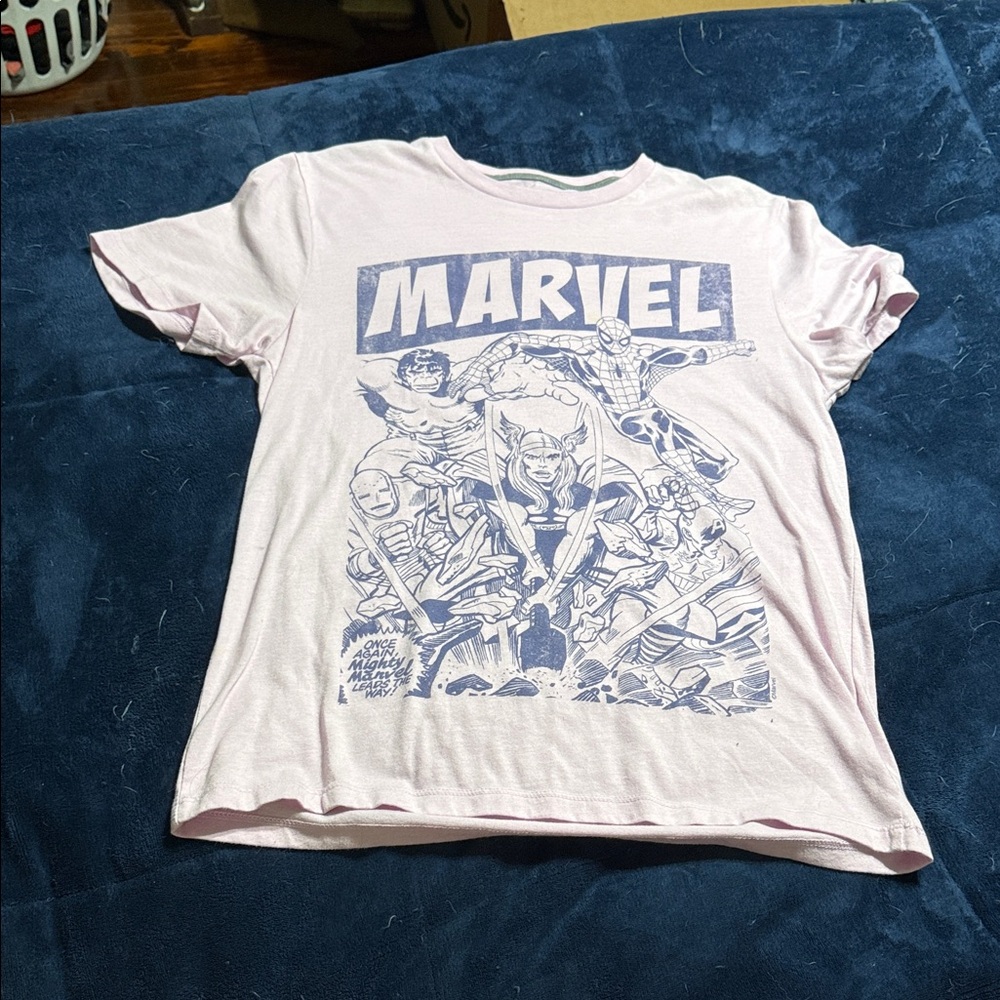 Marvel Light Pink Superhero Tee